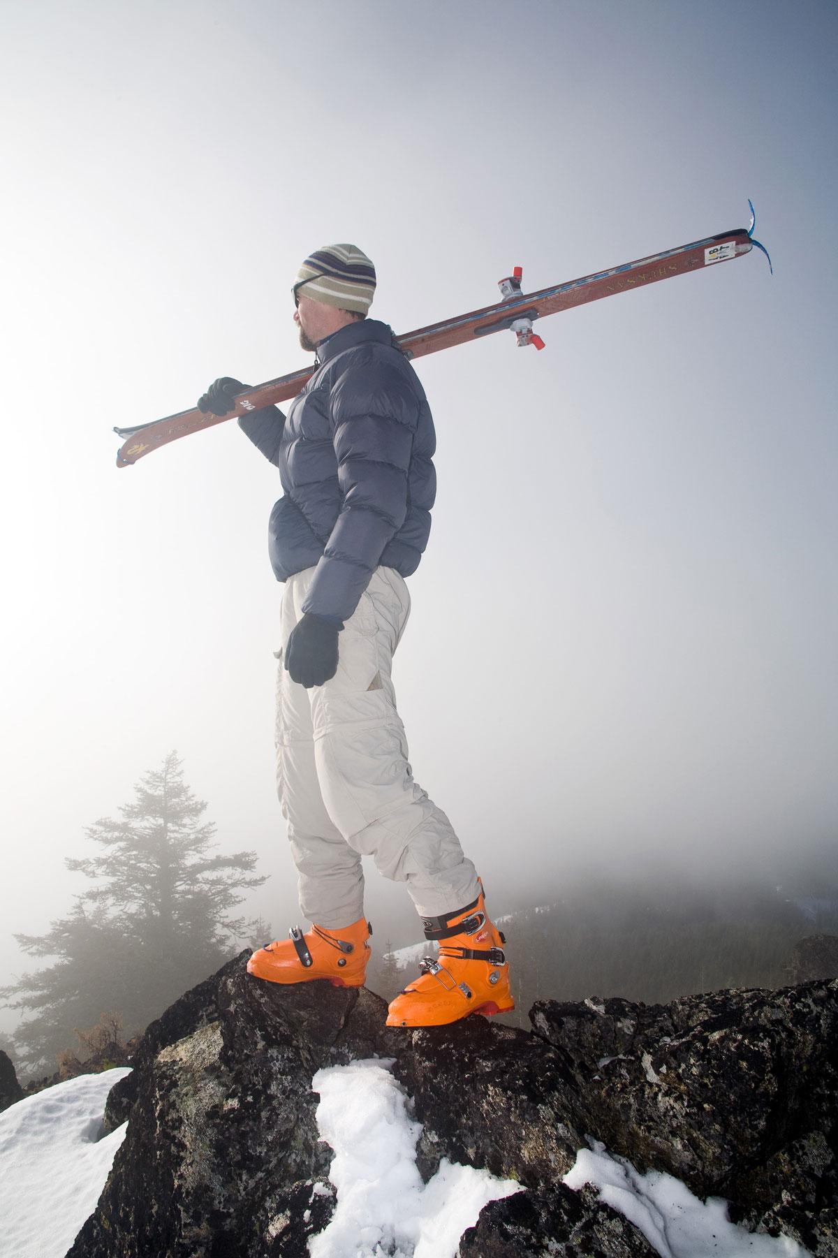 Skier on Mountaintop